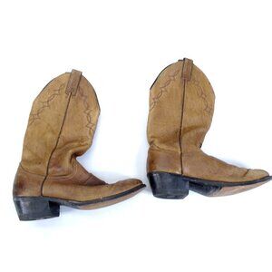 Vintage JP Brown Western Cowboy‎ Boots Size 9.5 D 6553 Leather
